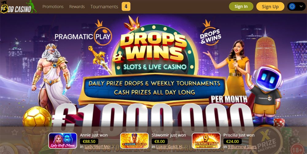 Bob Casino Review homepage