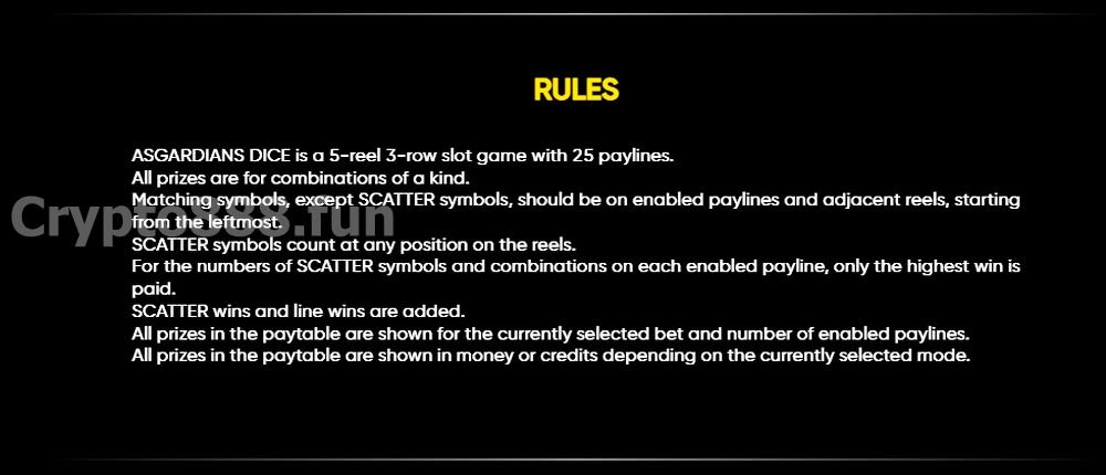 Rules of the game