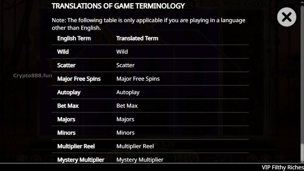Game terminology