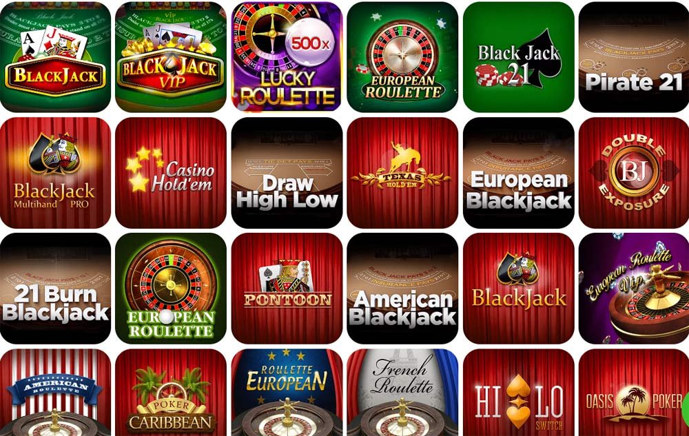 Bets.io Casino Table Games : Blackjack, Casino Hold'em, European Roulette, American Blackjack, French Roulette