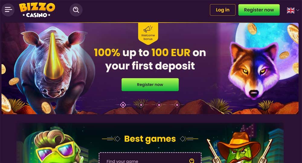 Bizzo Casino Review Homepage