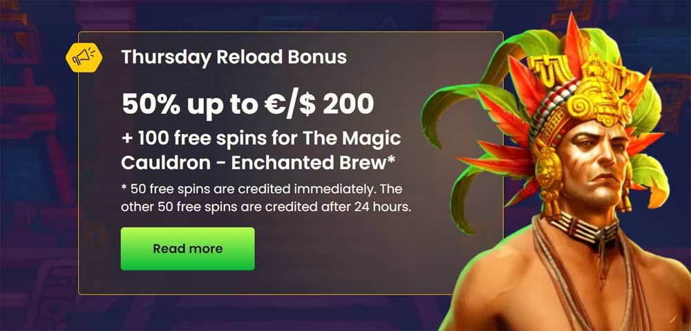 Bizzo Casino Bonus 50% + 100 free spins