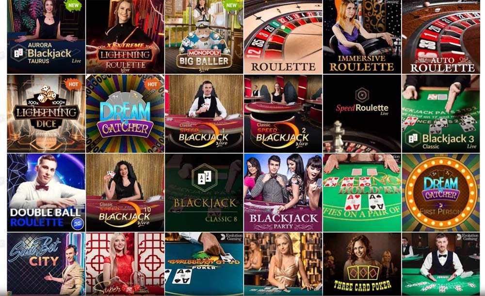 Bob Casino Live page 1 Blackjack, roulette, Monopoly, Three Card Poker