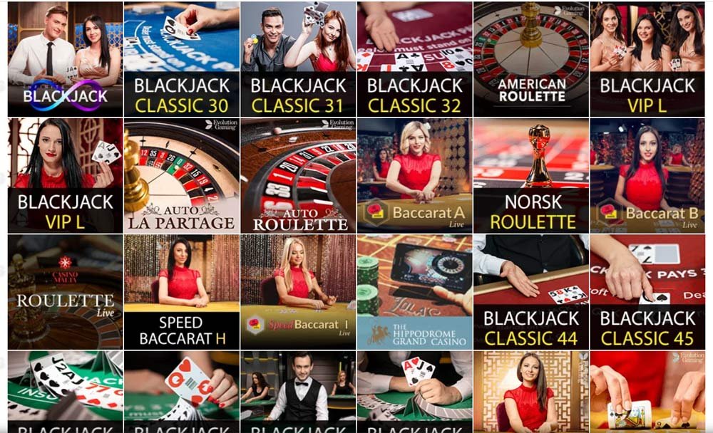 Bob Casino Live page 2 Blackjack, Roulette, La Partage, Baccarat