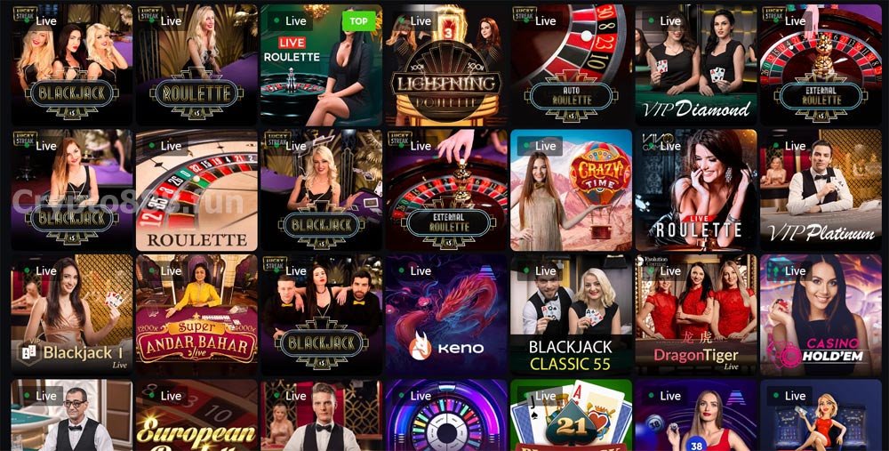 NeoSpin Live Casino Section Screenshot