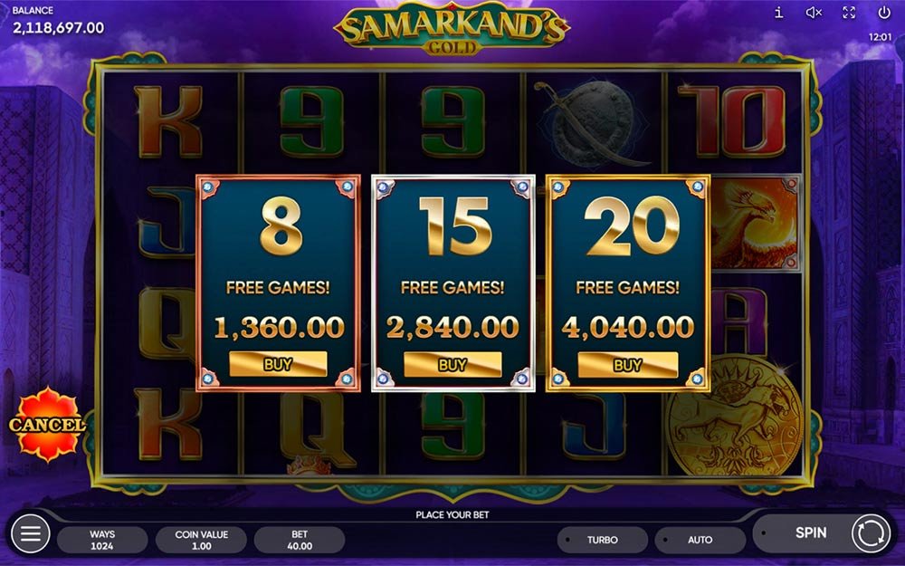 Samarkand's Gold Slot Exclusive and High Quality Screenshot