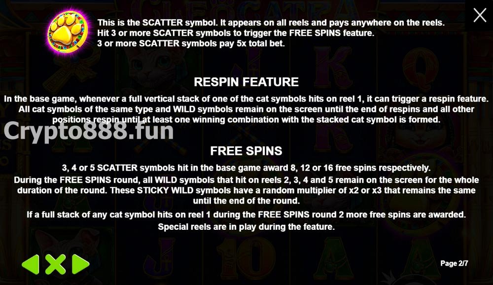 Respin, Free spins, scatter