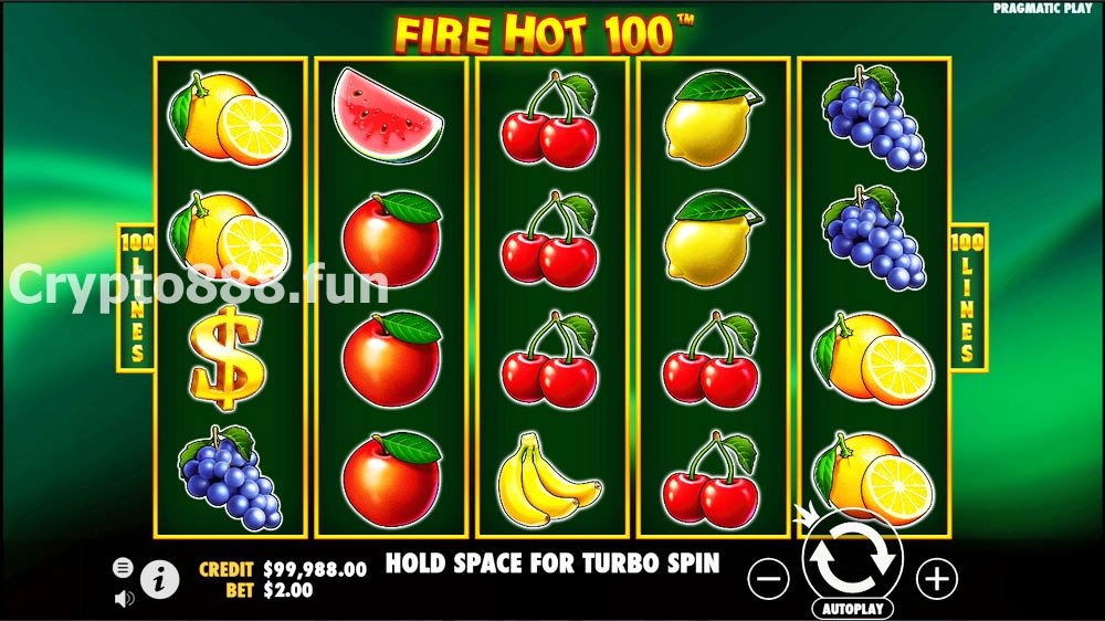 Fire Hot 100 Slot Screenshot