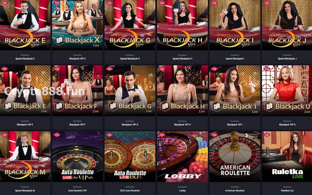 Woo Casino Live Section screenshot