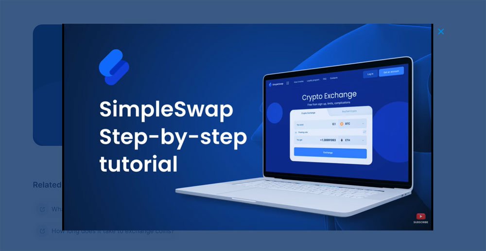 Simpleswap review Screenshot - Video Tutorials