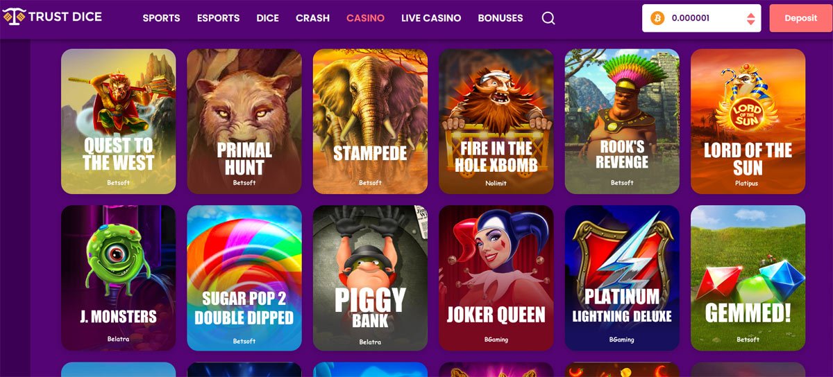 Trustdice Casino Jackpots