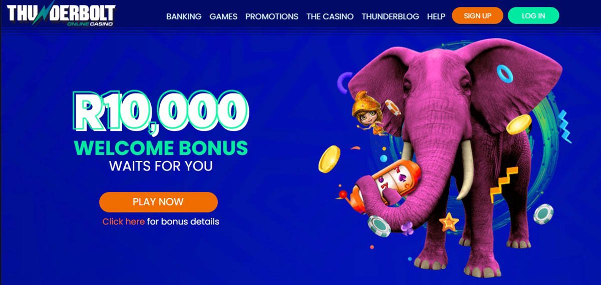 250% AND 50 FREE SPINS MATCH BONUS THUNDERBOLT CASINO