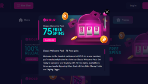 75 FREE SPINS ROLR
