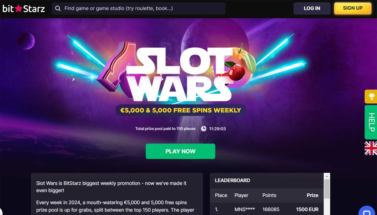Bitstarz free spins €5,000 weekly slot wars tournament