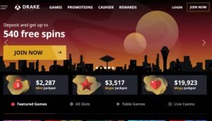 540 FREE SPINS DRAKE CASINO