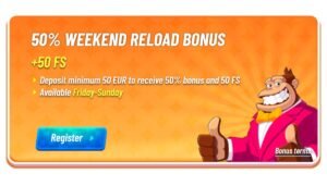 50 FREE SPINS WEEKEND RELOAD