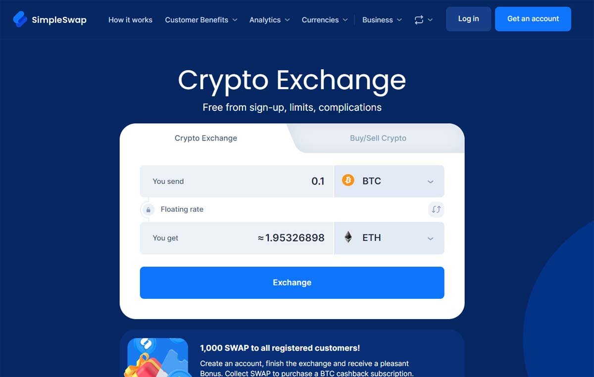 SWAP CRYPTO IN 3 MINUTES - GET $50 FREE!